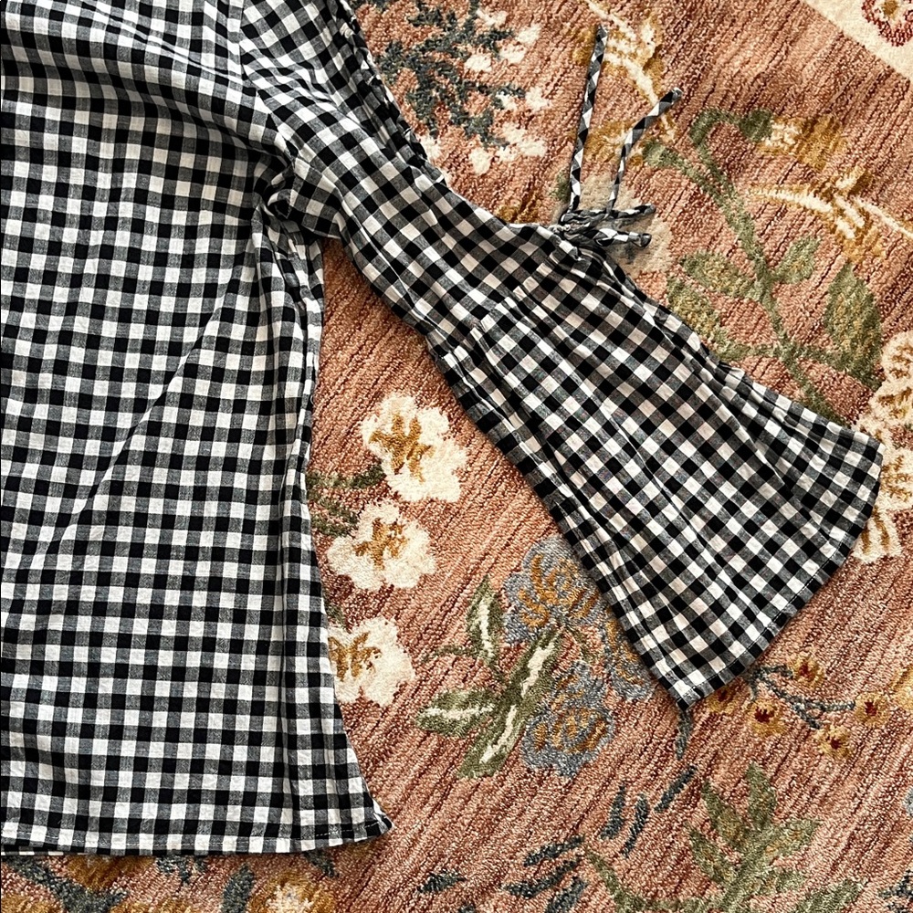 Madewell Black and White Gingham Blouse - Picture 3 of 3